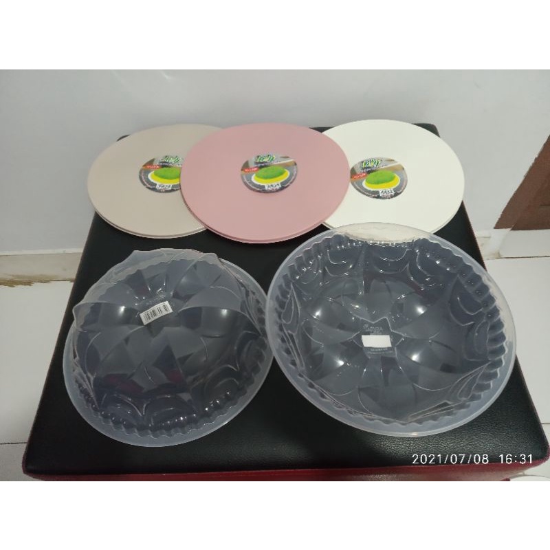 Cetakan agar-agar/cetakan pudding/cetakan plus tutup/cetakan agar plastik asvita Lily 24cm