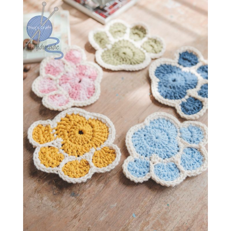 Tatakan gelas rajut/Alas gelas rajut/Handmade