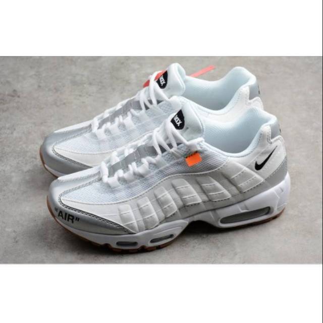 nike air max 95 white silver