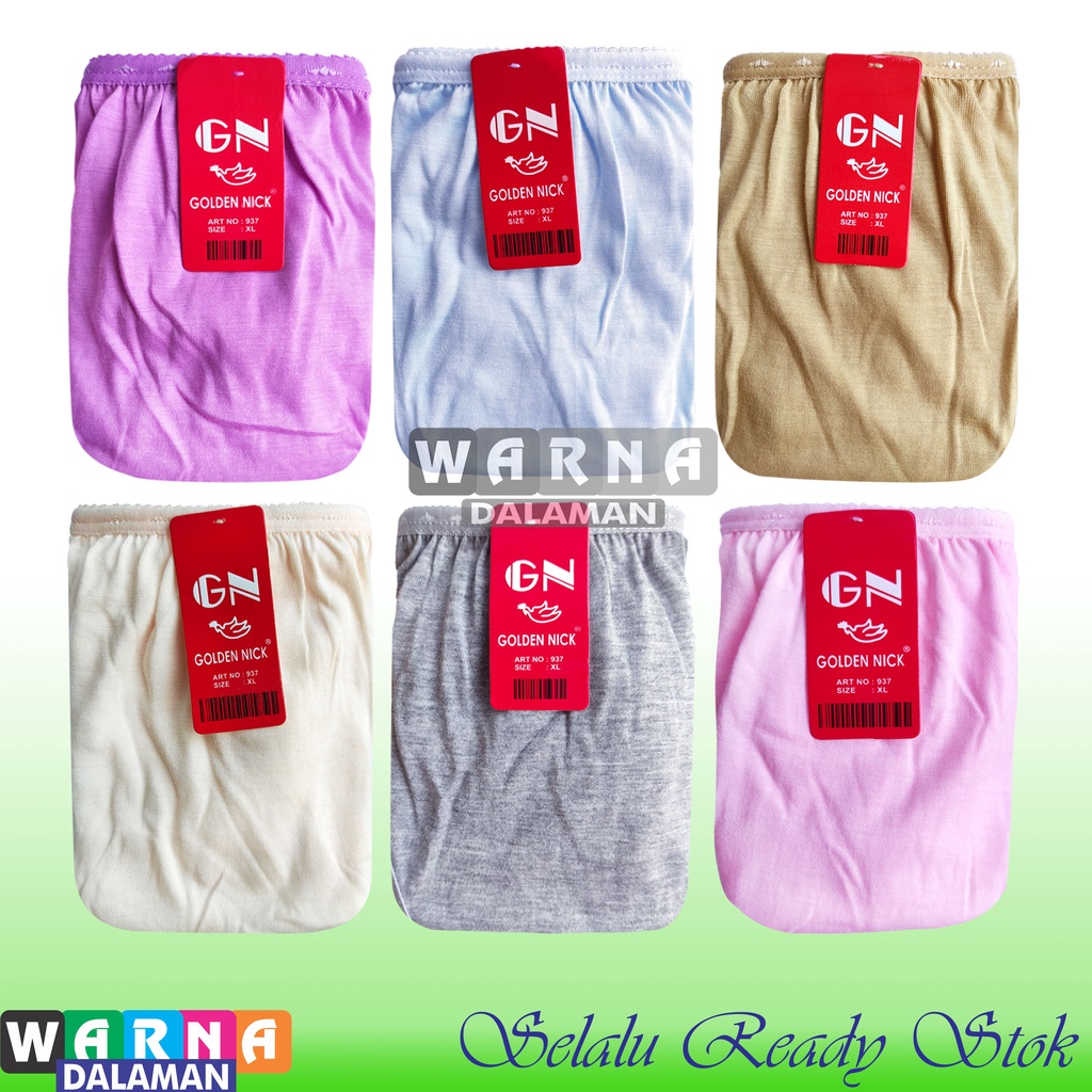 6 Pcs Celana Dalam Wanita Pakaian Dalam Polos Warna Terang Real Picture Kualitas Terjamin Ori Bahan Katun Lembut | WARNA DALAMAN