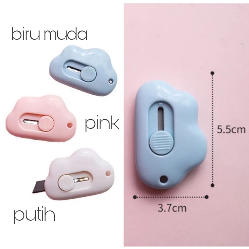 Cutter Mini Awan Cloud Shape mini cutter Portable Pisau Pemotong Kertas