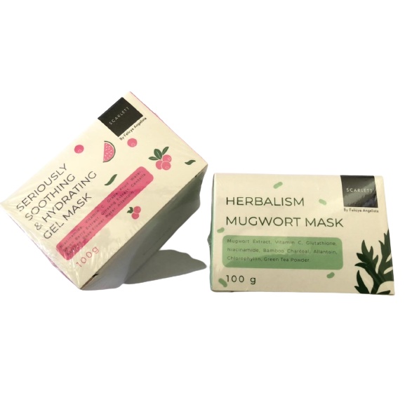 ☘️ CHAROZA ☘️ SCARLETT Herbalism Mugwort Mask | Seriously Soothing &amp; Hydrating Gel Mask 100GR