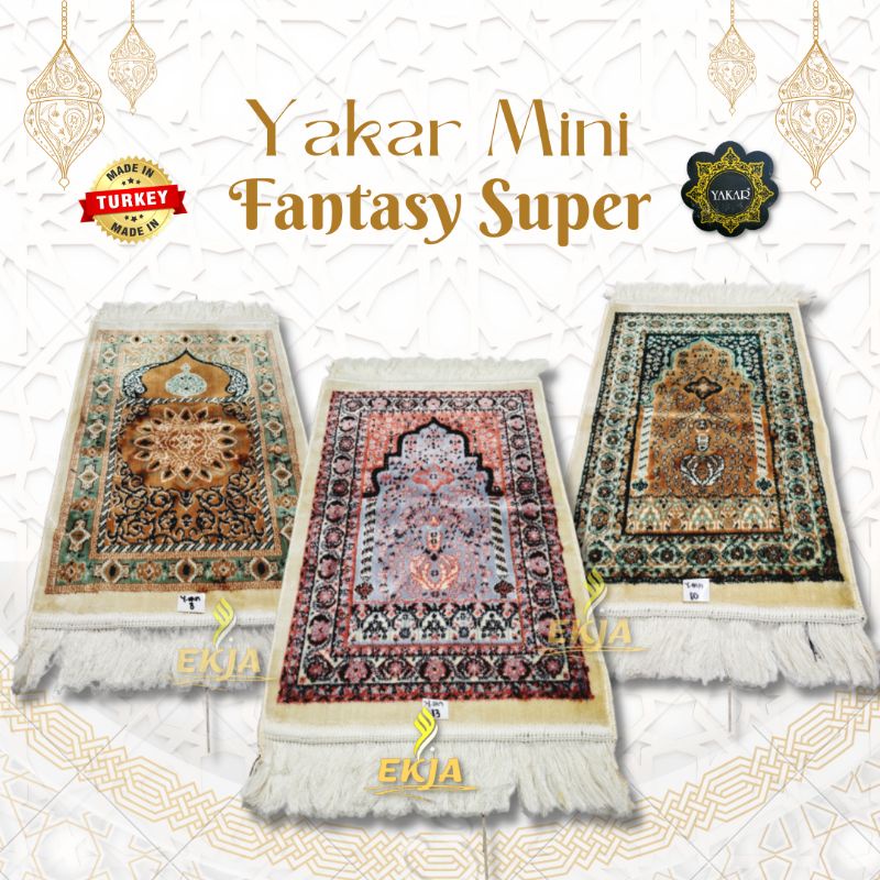 Sajadah Yakar Fantasy spigel Turkey TURKIYE Ukuran  Anak Mini 35 X 60 Timbul Tebal perlengkapan shol
