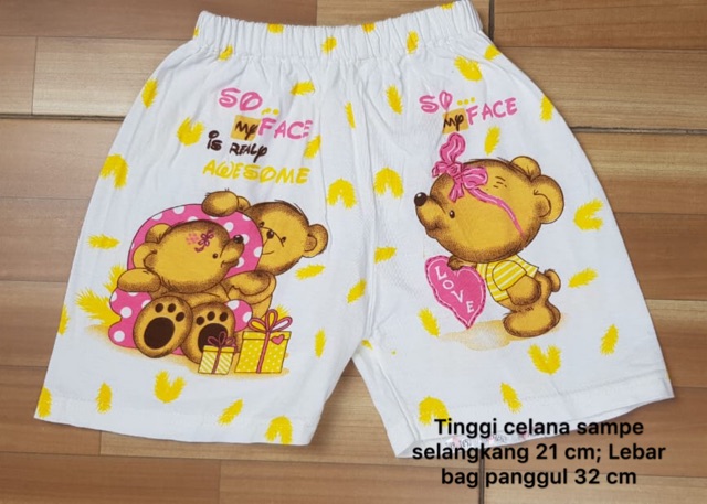 3 pcs celana pendek bayi 1-2 thn / celana pendek anak 1-2 thn/ celana bayi