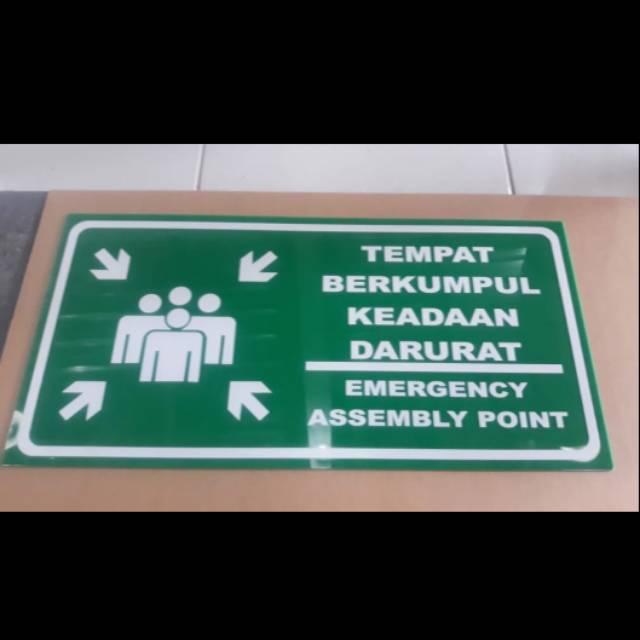 

Sign board acrylic titik kumpul uk 60x30cm , sign label akrilk