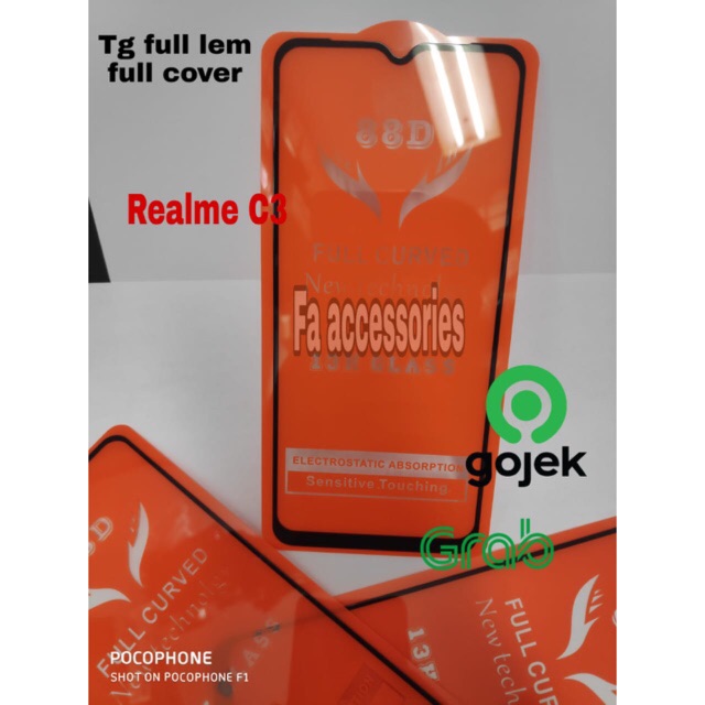 Tempered glass 5d 6d 9d realme C3 realmec3 screen protector anti gores kaca