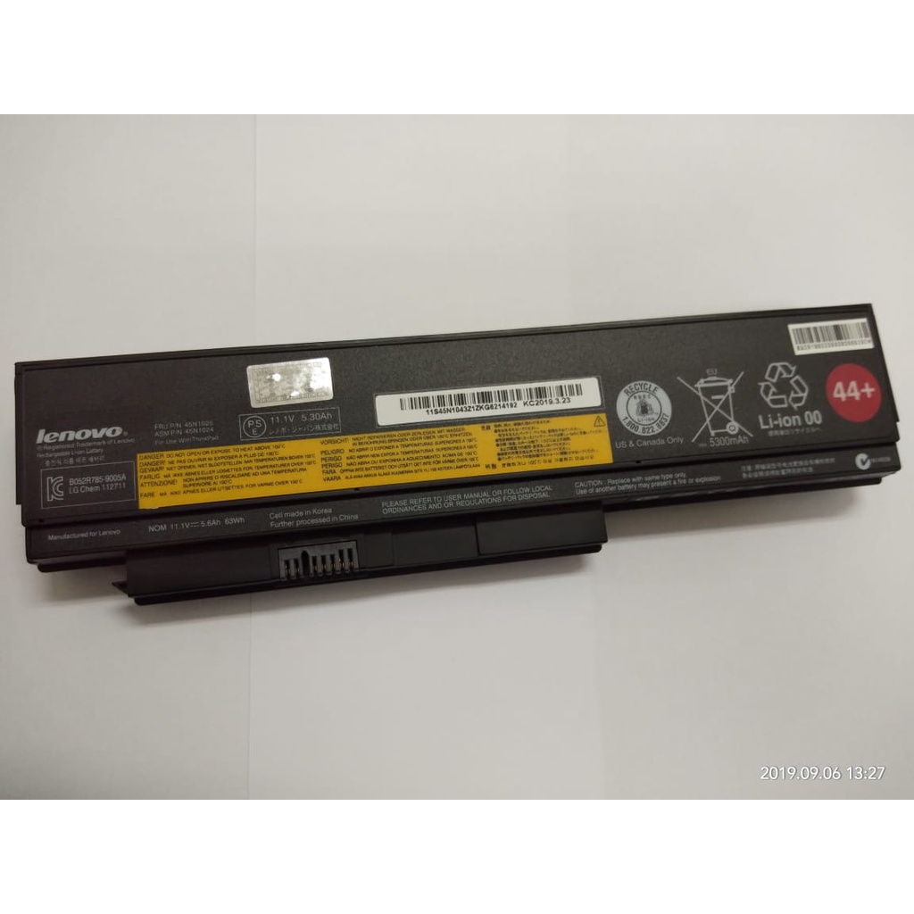 Baterai Laptop Lenovo Thinkpad x230 x230i Original