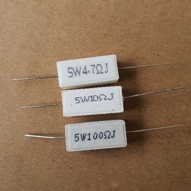 RESISTOR 5WAT 4,7 OHM 10 OHM 100 OHM