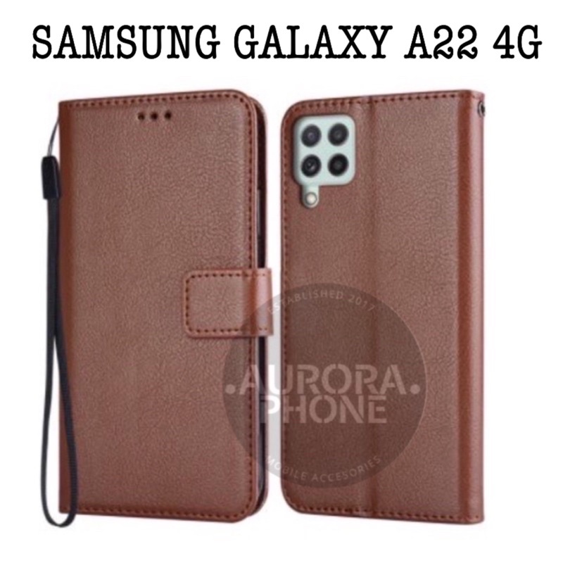 Samsung A22 4G / M22 / M32 Flip Case Dompet Wallet / Samsung Galaxy A22 4GCase Dompet Kulit / Flip C