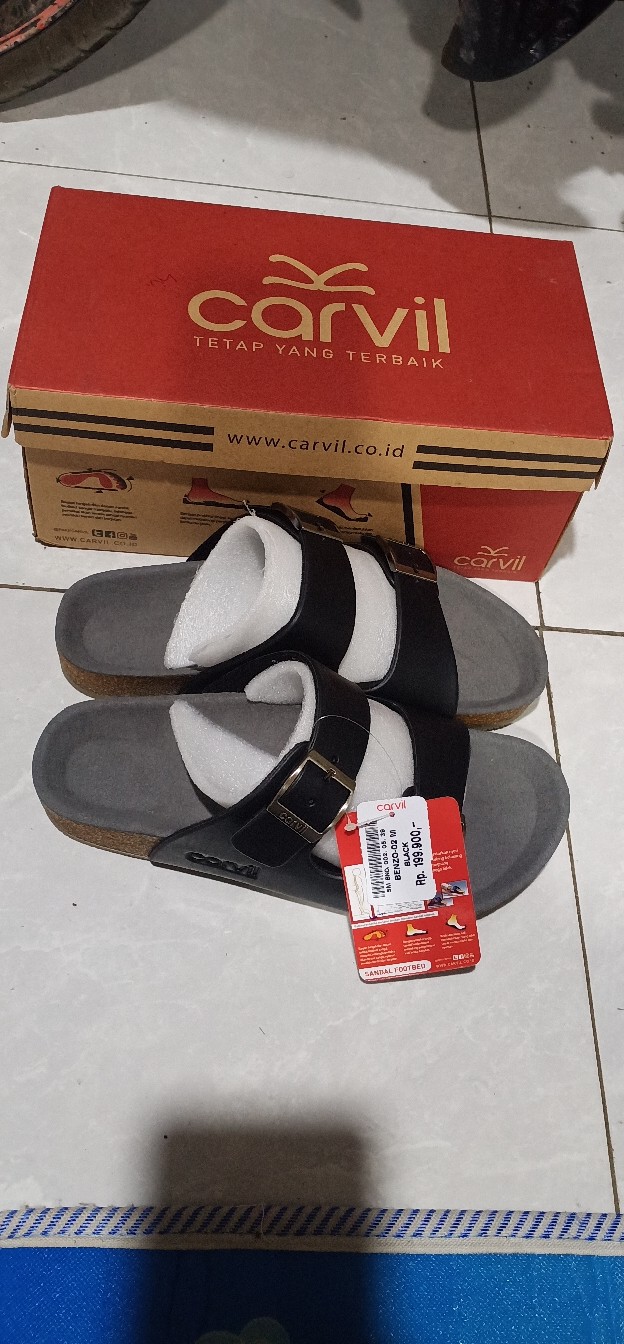  sandal carvil benzo  02 dk brown carvil  original termurah 