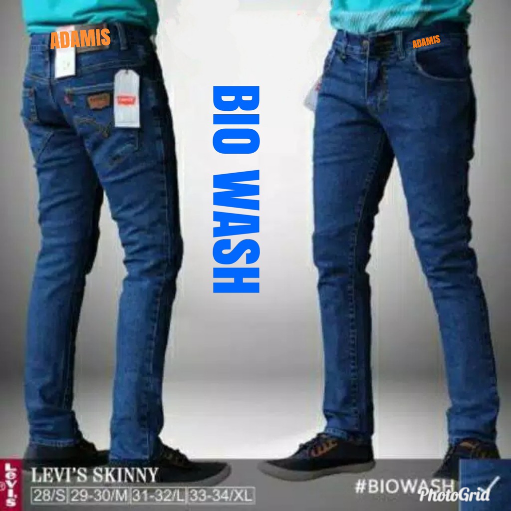 Celana Jeans Panjang Pria Skinny Pensil Denim Melar/Meral Nyaman Buat Gerak