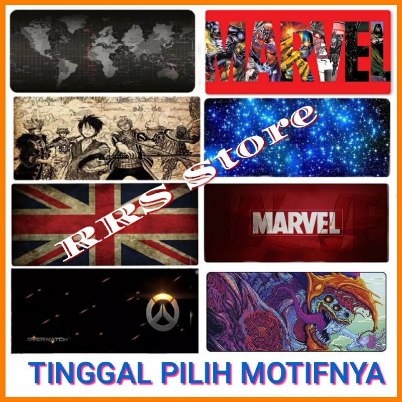 mose pad Mousepad Gamming XL Peta Dunia  30x 80 cm ONE PIECE  desk mat motif marvel strlight mouse pad desain bendera uk overwatch TINGGL PILIH