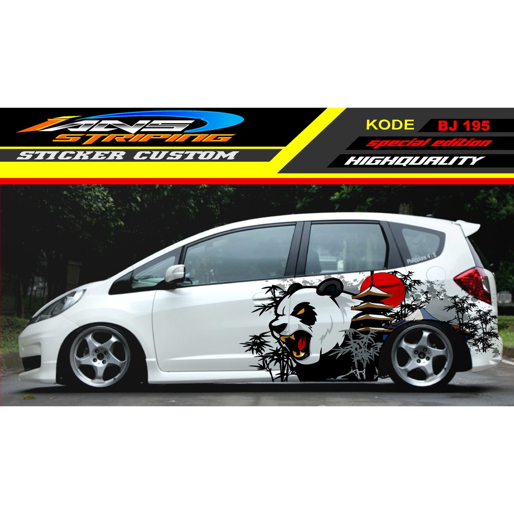 VARIASI STICKER MOBIL HONDA JAZZ / STIKER DECAL MOBIL / STICKER MOBIL JAZZ , BRIO , AGYA