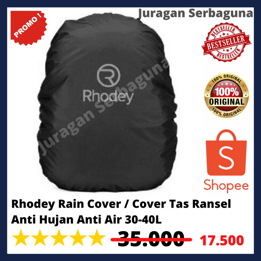 Rhodey Rain Cover / Cover Tas Ransel Anti Hujan Anti Air 30-40L