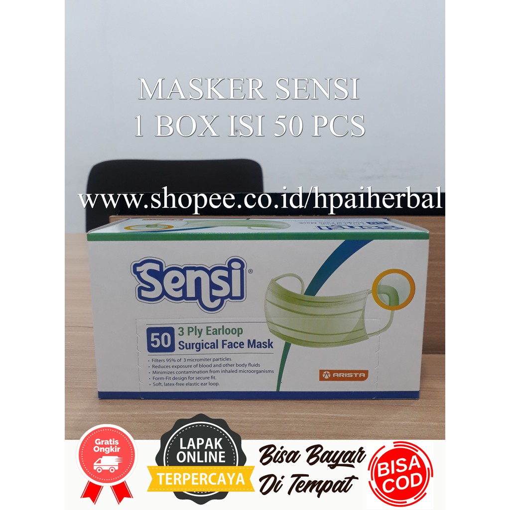 MASKER MEDIS 3PLY ISI 50 PCS SUDAH ADA IJIN KEMENKES RI