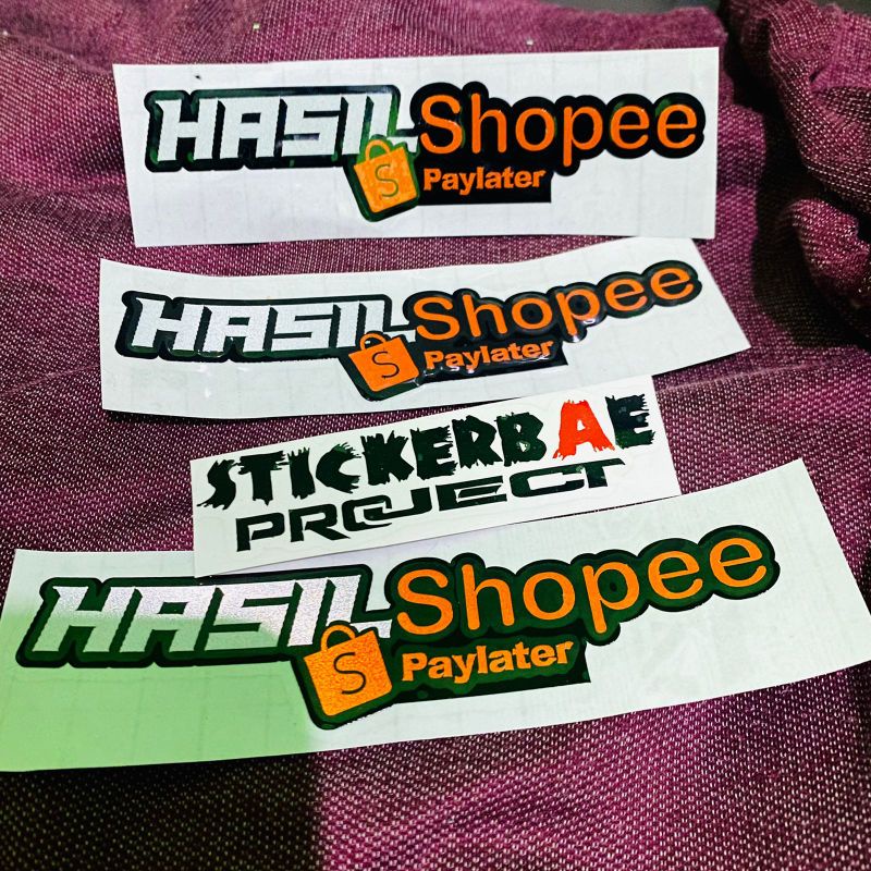 Sticker hasil shopee cutting sticker bukan print tinta