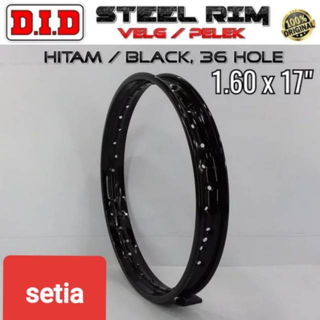 Velg did hitam ukuran 160 ring 17