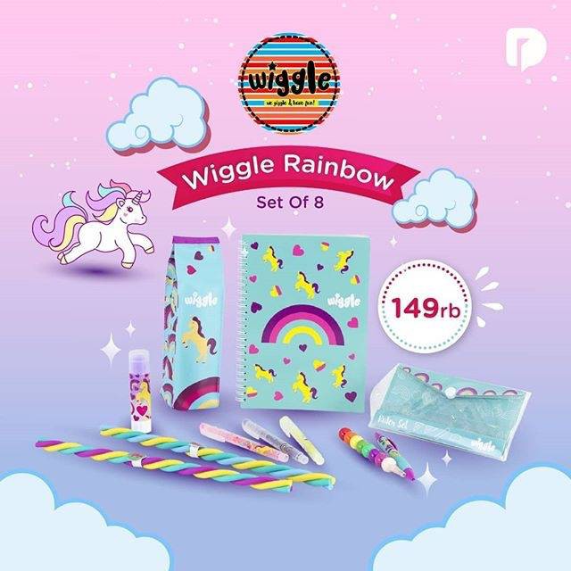 

Wiggle rainbow -paket alat tulis lengkap