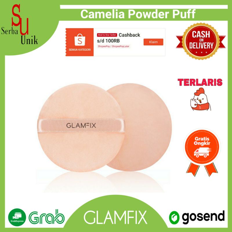 Camelia Loose Powder Puff / Spons Make Up Bedak Tabur Glam Fix