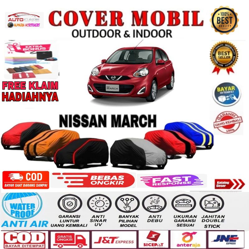 COVER MOBIL / SARUNG MOBIL NISSAN MARCH MANTEL TUTUP WATERPROOF