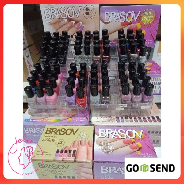 Brasov Nail Polish Kutek Hitam Bening Nude Matte