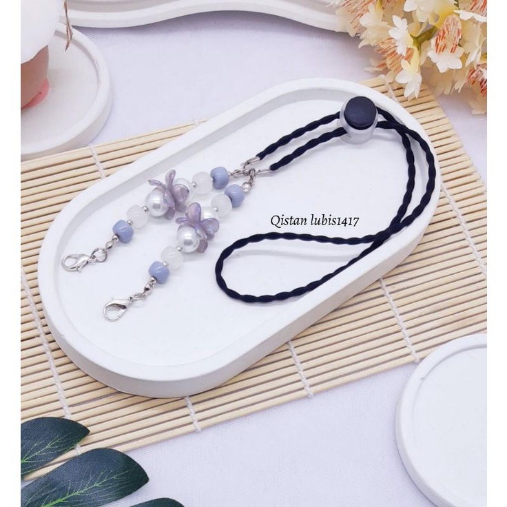 Strap clover mutiara keramik tabung