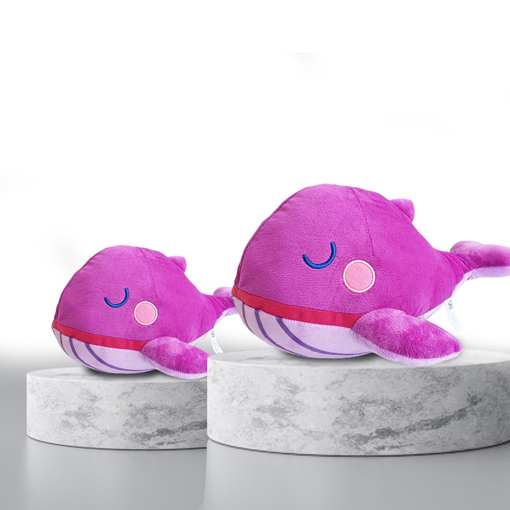 Boneka Tiny Tan Whale Paus Ungu BTS BT21