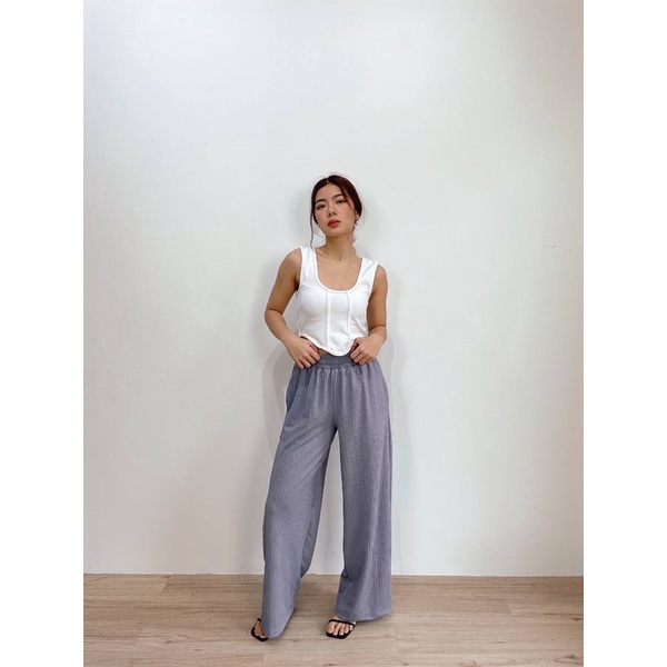 Celana kulot waffle uniqlo