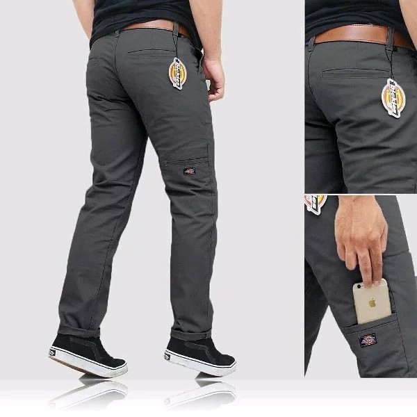 CHINO PANJANG PRIA LONG CHINOS PANTS SLIM FIT Khaki murah keren cocok warna skinny big size juumbo