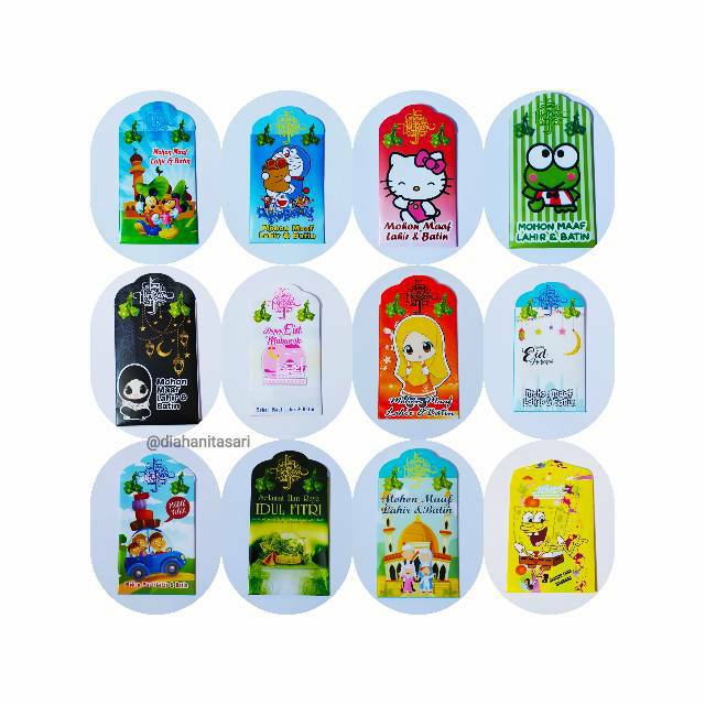 

AMPLOP LEBARAN 1 PACK ISI 8PCS - AMPAO KARAKTER KERTAS TEBAL PILIH KARAKTER