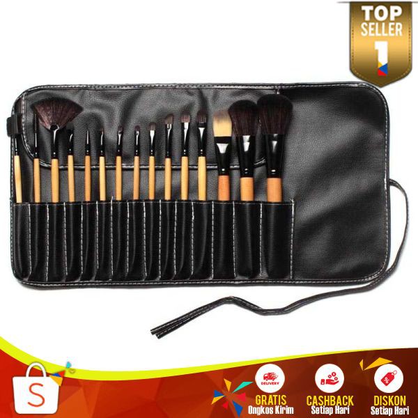 Kuas Make Up Muka Profesional 15PCS MU 04 Brush Makeup Wajah Lengkap Berkualitas Tdk Mudah Rusak