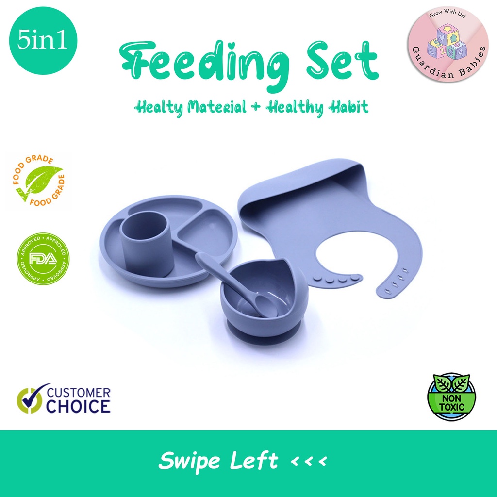 Harga Paket Lengkap Tempat Makan Bayi Silicon All set / mangkok makan
bayi silikon / sendok anak bayi / bib / gelas silikon