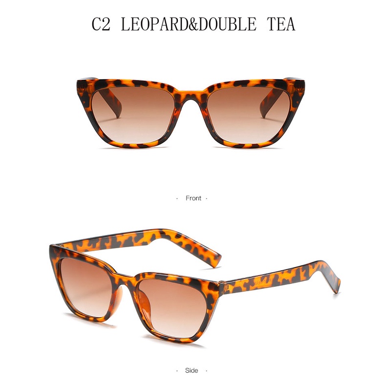 Kacamata Hitam Uv400 Model Mata Kucing Bingkai Plastik Gaya Klasik Vintage Untuk Pria Dan Wanita