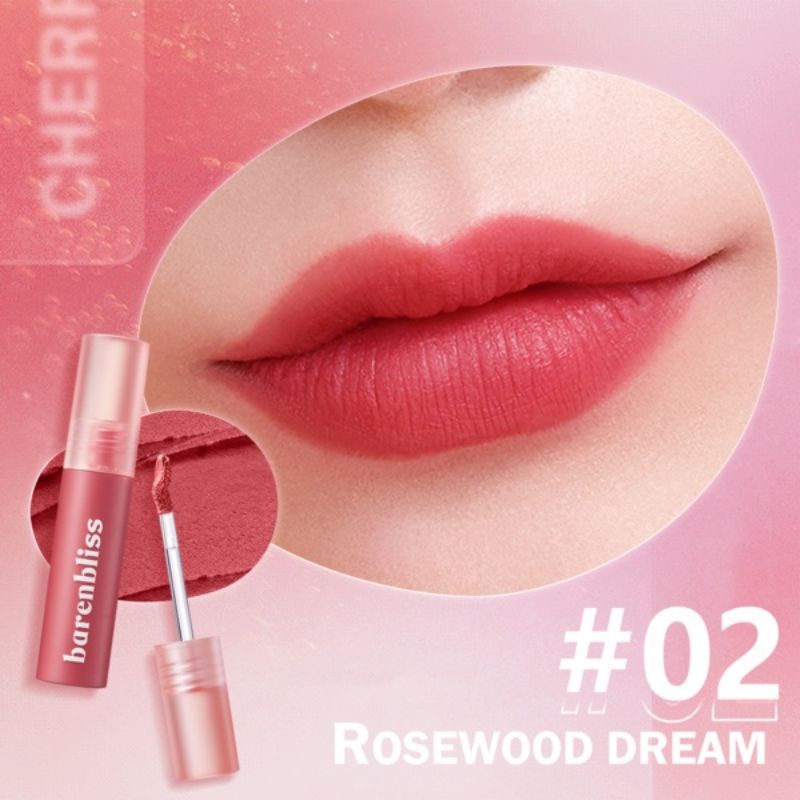 Preloved BNB barenbliss Cherry Makes Cheerful Lip Velvet korea Lipcream (SHADE ROSEWOOD DREAM)