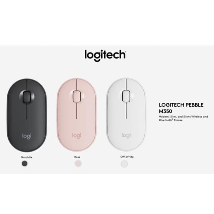 Logitech M350 Pebble Wireless Silent Mouse Logitech Peble M 350