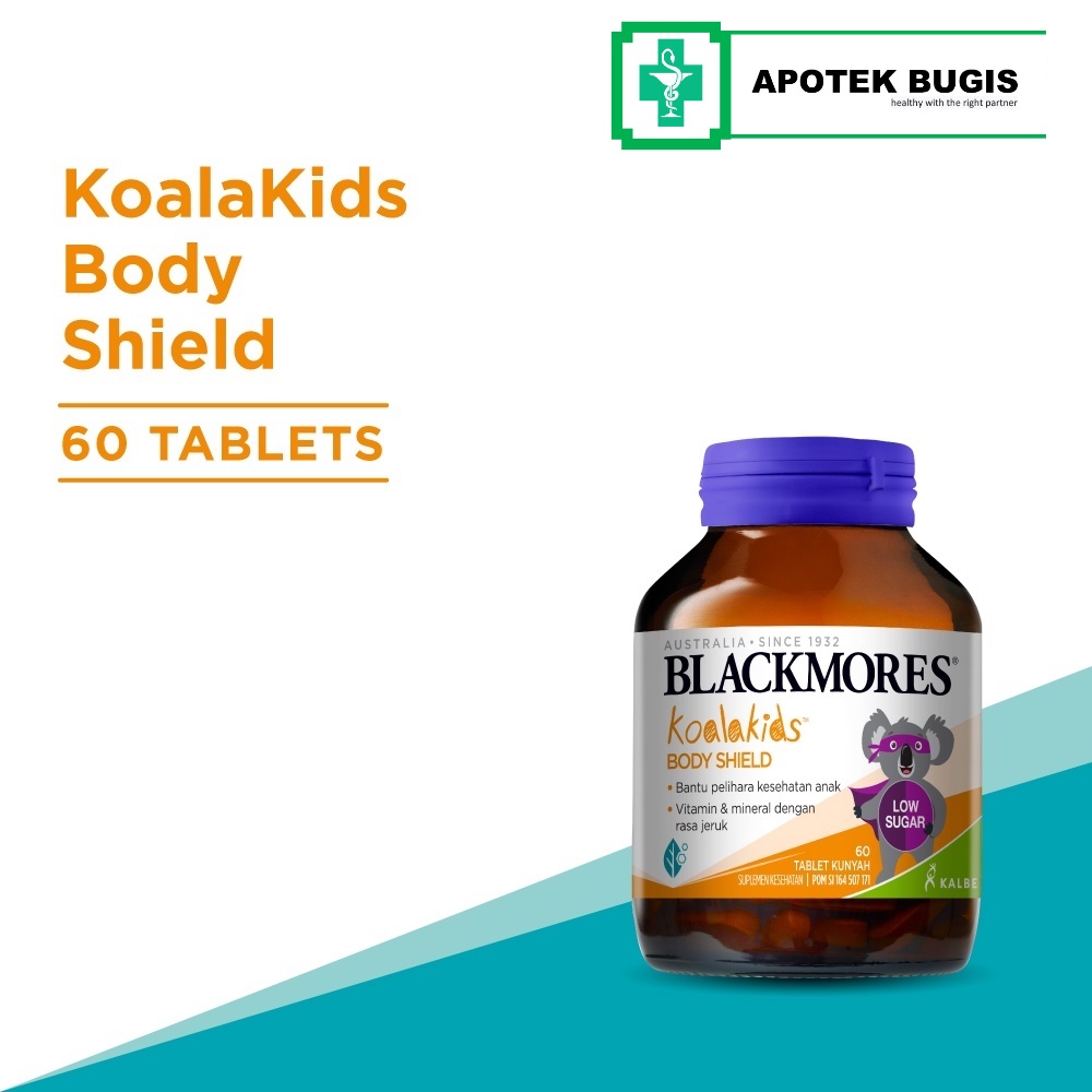 BLACKMORES Koalakids Body Shield 60 kapsul Mengandung Vit A, C, D3, E &amp; Zinc (Suplemen Daya Tahan Tubuh Anak)