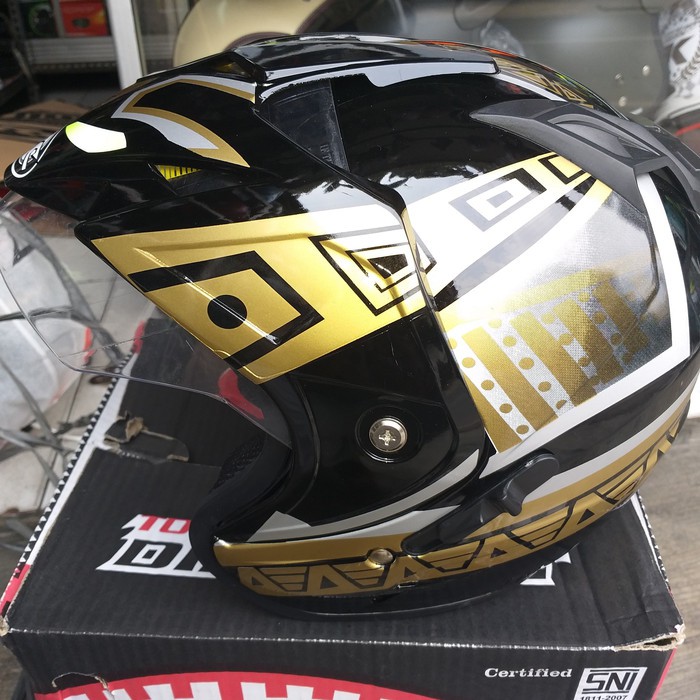 Helm Murah Double Visor half face