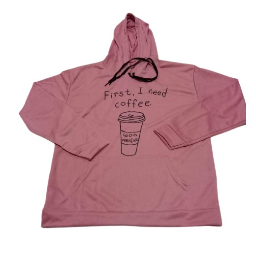 SWEATER HOODIE JUMPER NEED COFFEE WOMEN/MAN M/L