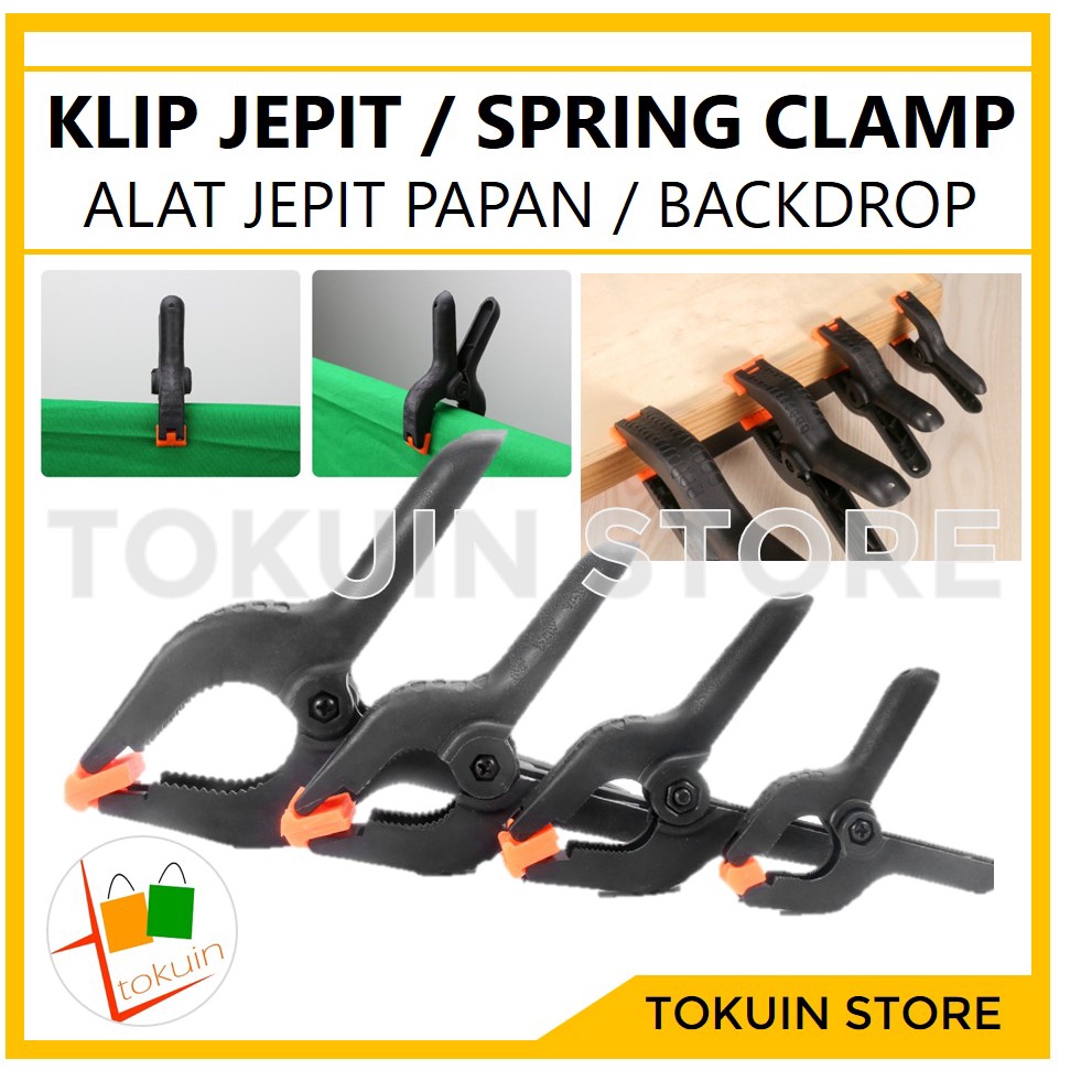 Klip Klem Jepit Spring Clamp Tang Jepit Backdrop Studio Papan Kayu DIY