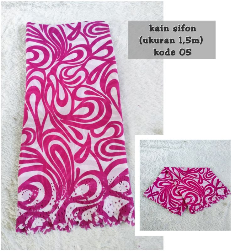 bahan/kain kebaya sifon kembang