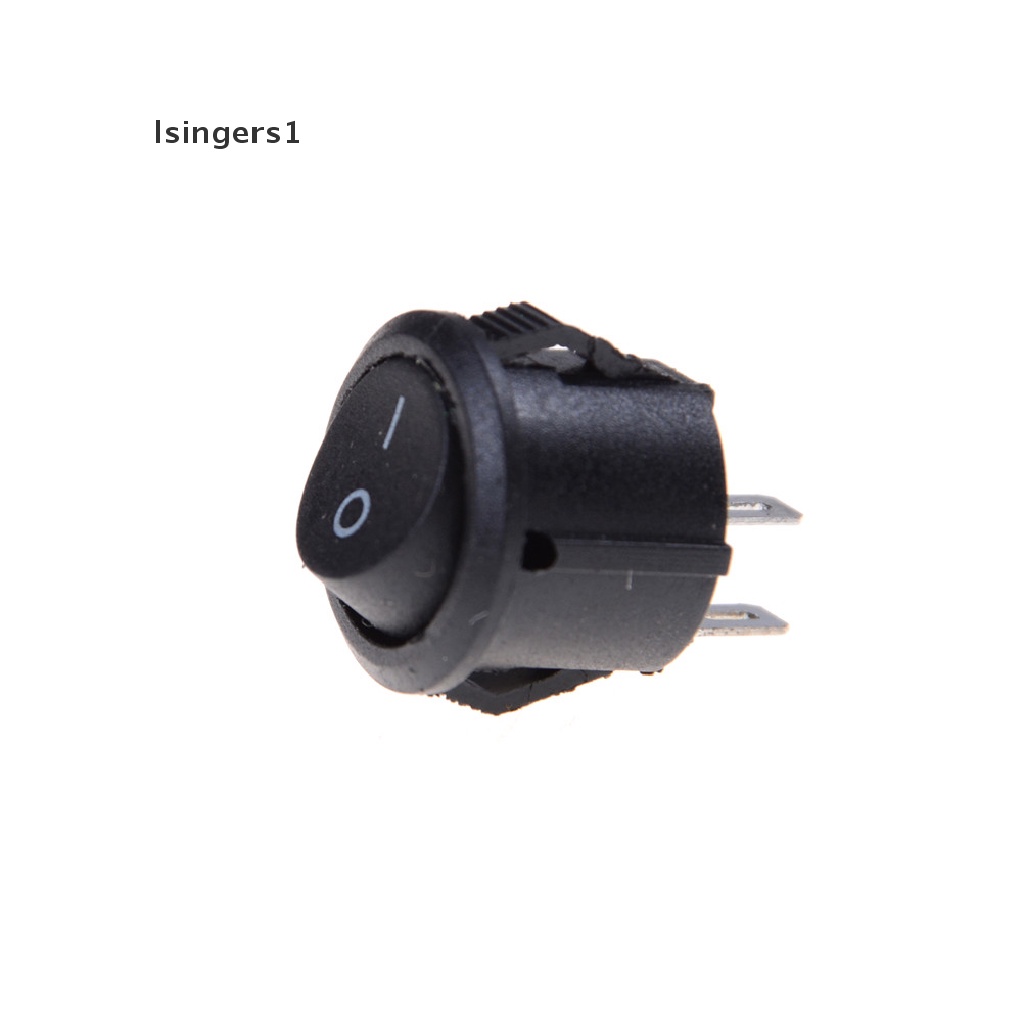 (lsingers1) 10pcs Saklar Rocker ON-OFF 2-Pin 16mm Bentuk Bulat Kecil Untuk Perahu
