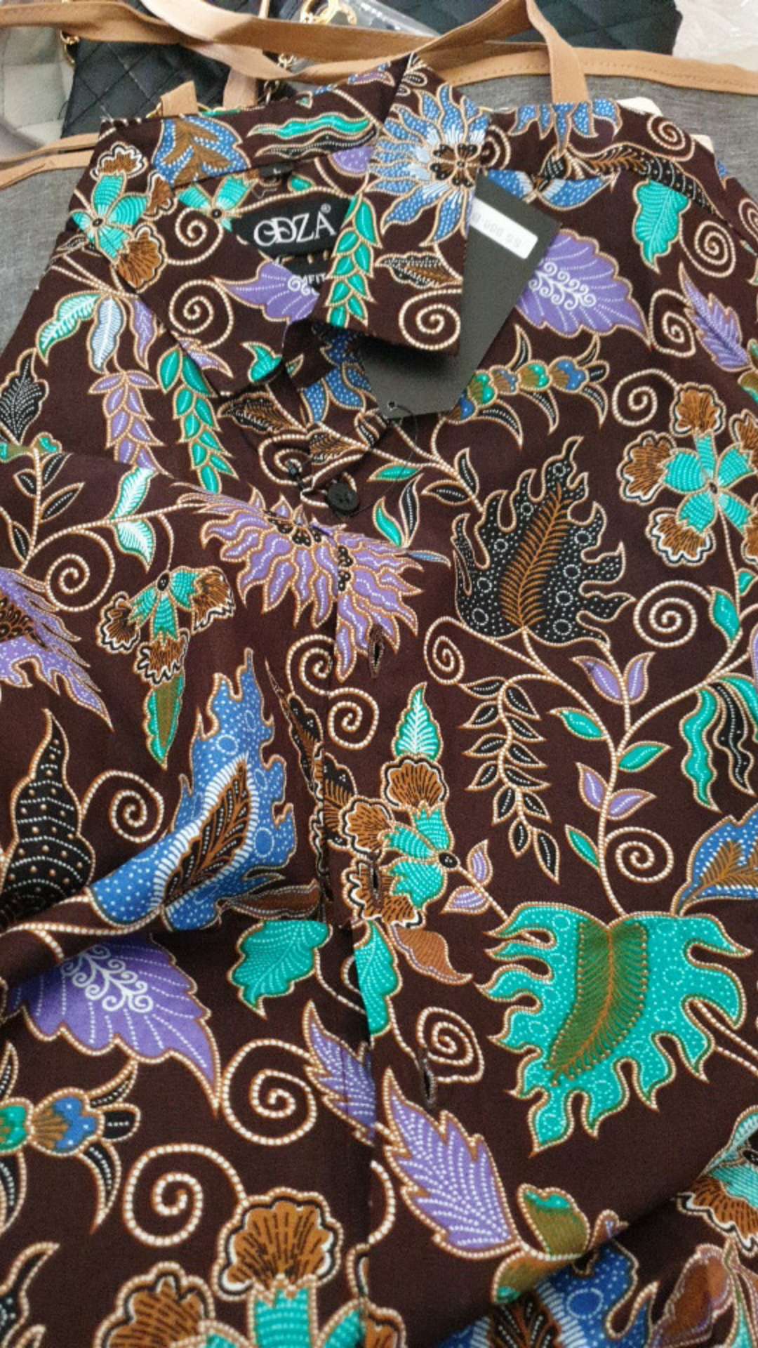 Odza Kemeja Batik Pria Slim Fit Baju Lengan Pendek Kemeja Slim Fit Batik Solo