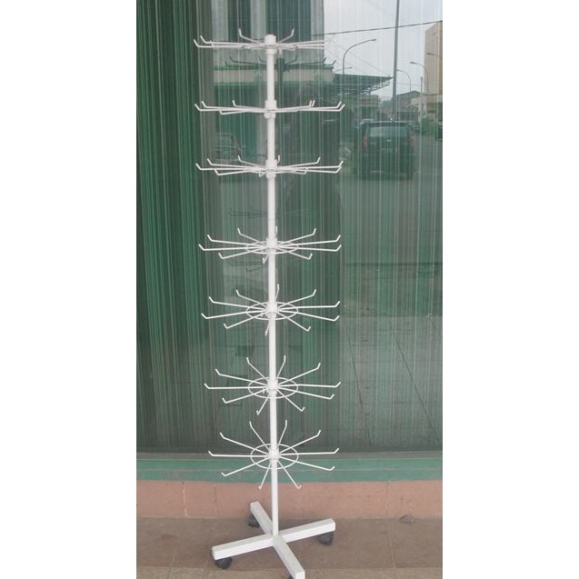 Rak Display Putar Gantangan Aksesoris Susun 7 Gantungan Aksesoris Matahari Putar Susun 7