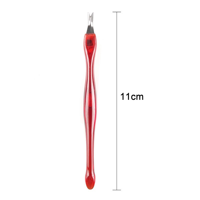 5pcs Cuticle Pusher Portable Remover Stainless Steel Alat Manikur Nail Art Forks Shovel Trimmer Kutikula Trim Kulit Mati