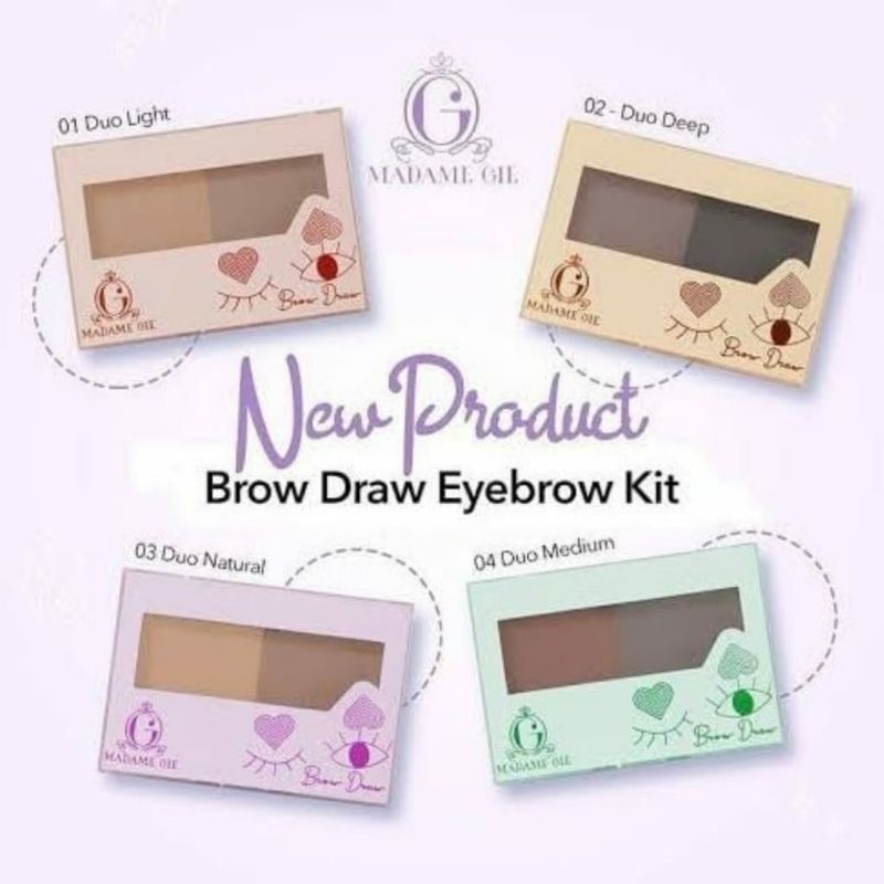 MADAME GIE Brow Draw Eyebrow Kit - MakeUp Pensil Alis