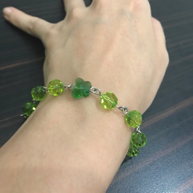 Gelang swarosvki kristal butterfly import fashion aksesoris F07 lime green