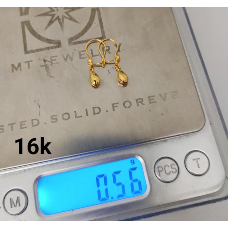 Anting anak dan dewasa emas asli model timun dewasa anak kadar 700 70% 16k 22