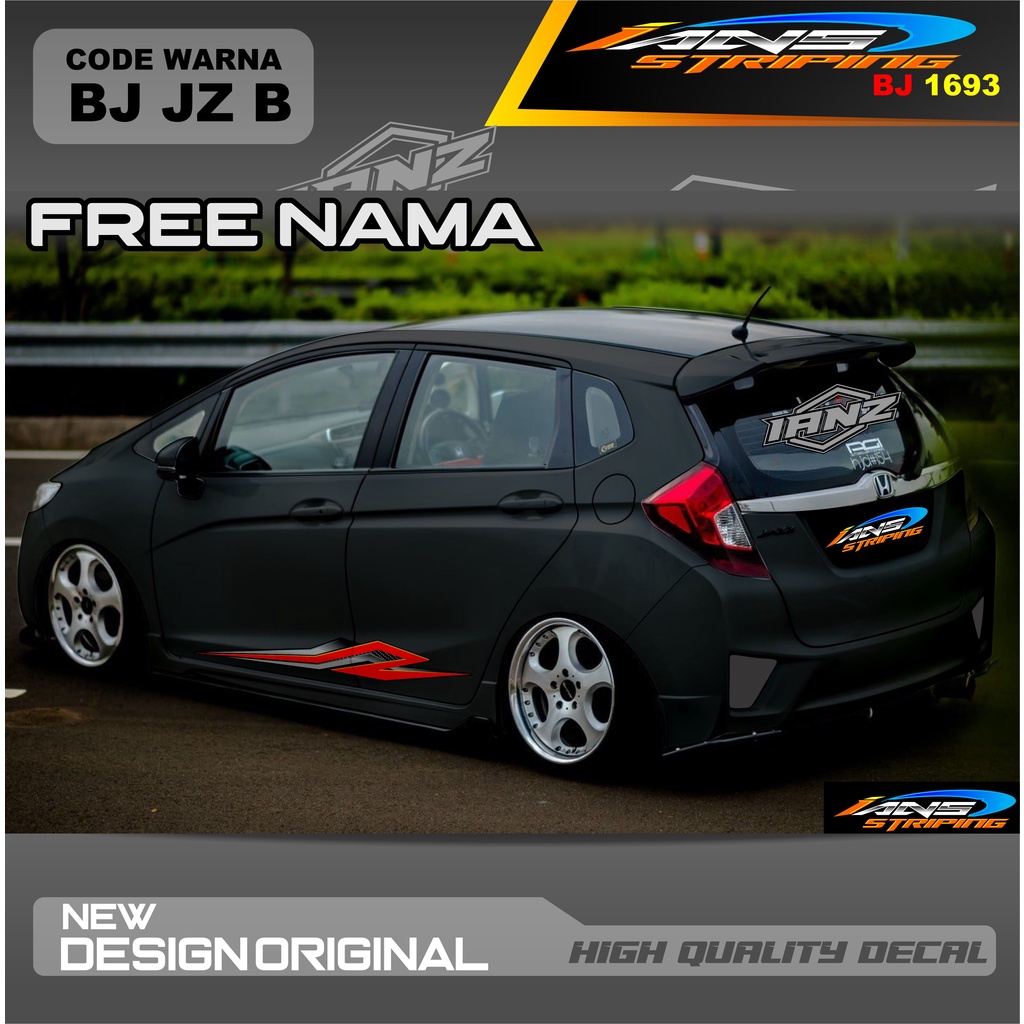 STIKER DECAL MOBIL HONDA JAZZ JES AYLA AGYA / STIKER MOBIL TERBARU / VARIASI STIKER MOBIL