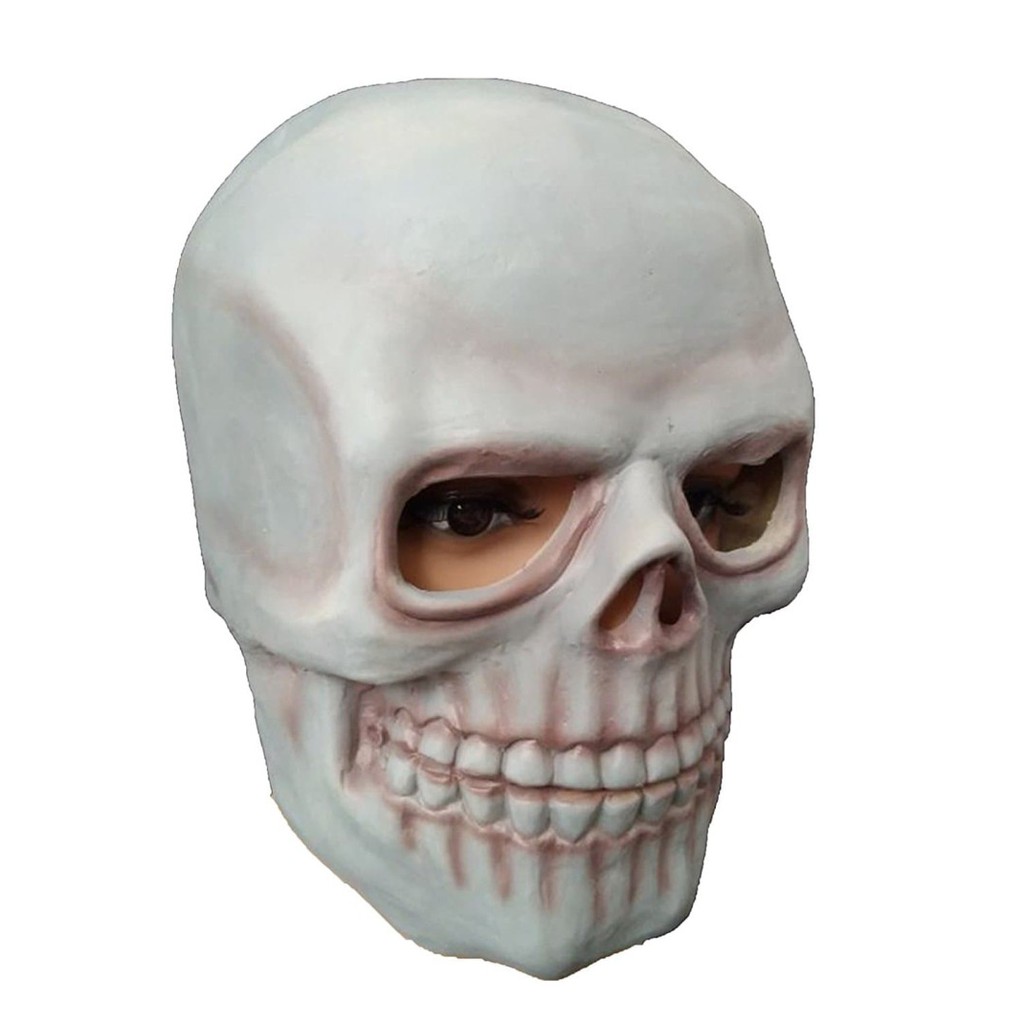 Topeng skull tengkorak latex mask full head cosplay