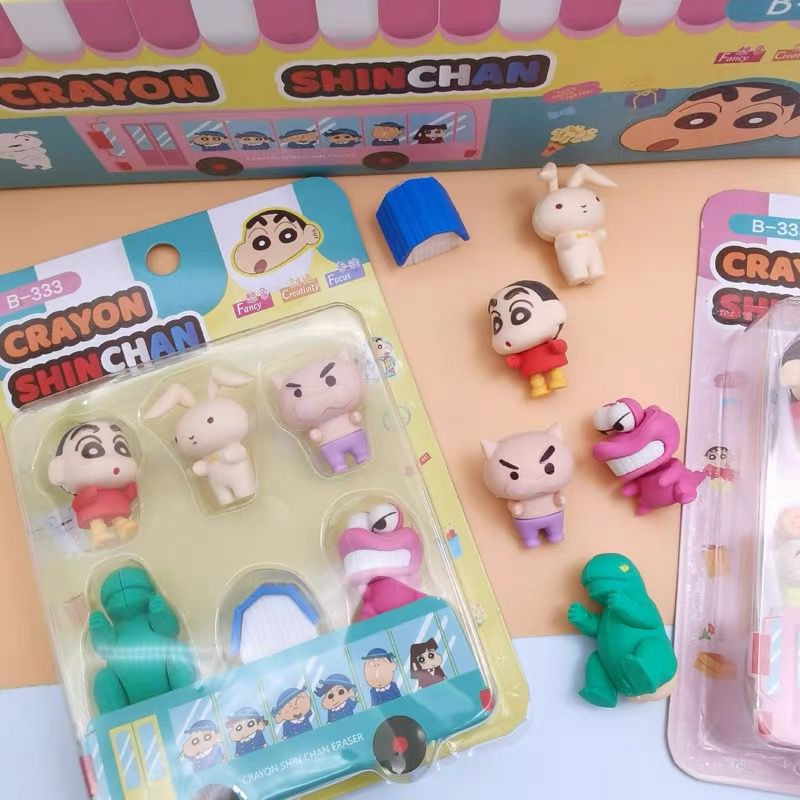 

PENGHAPUS SINCHAN SET 6 PCS ERASER HAPUSAN READY GROSIR COD MURAH